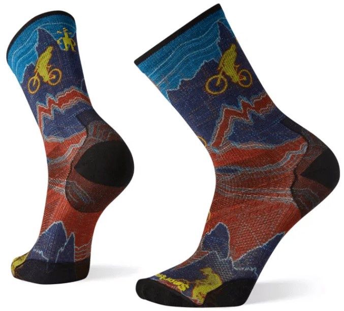 Smartwool PHD Cycle Ultralight  Divide Print Crew Sock