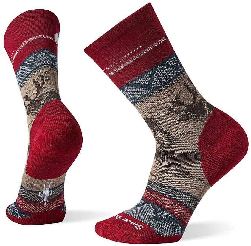 Smartwool Reindeer Crew Sock, COLOR: TIBETAN RED, SIZE: L