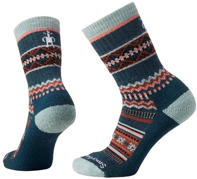 Smartwool Everyday Snowed In Sweater Crew Sock, COLOR: TWILIGHT BLUE, SIZE: L