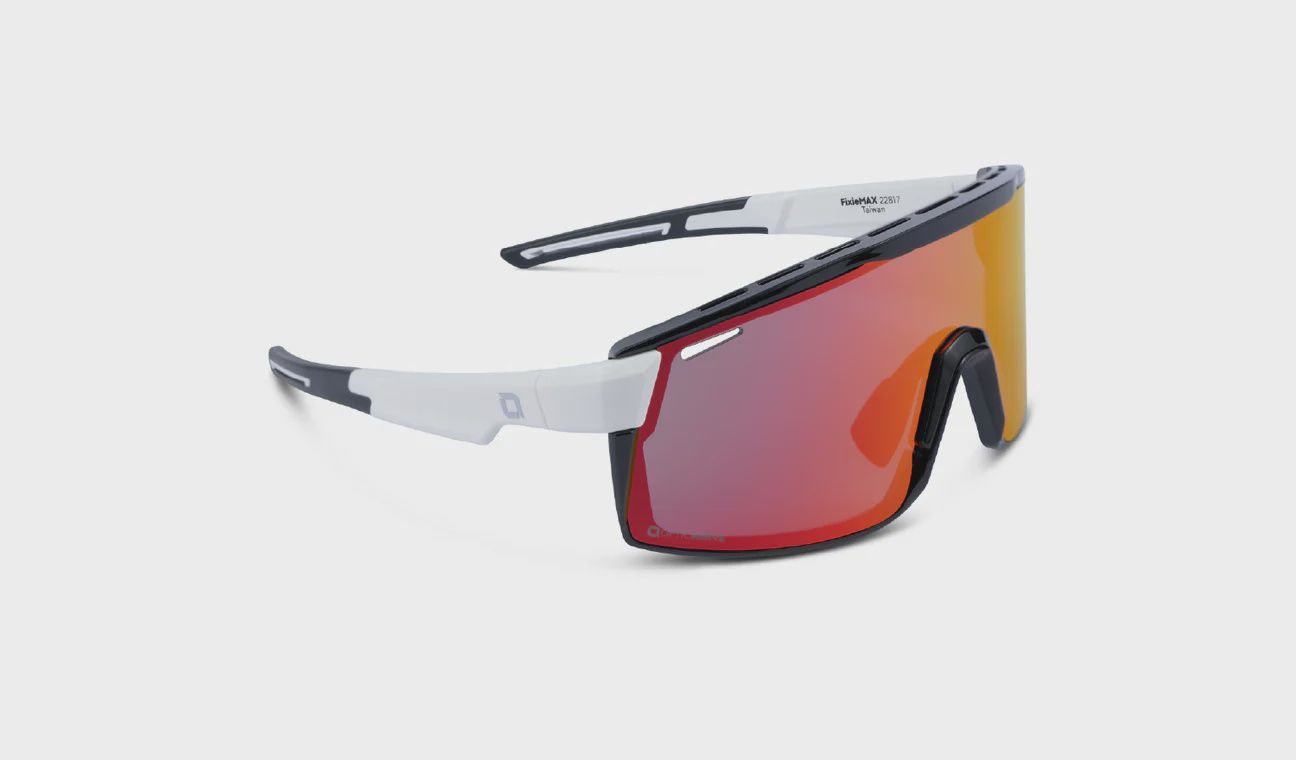 Optic Nerve Fixie Max, COLOR: MT BLACK, Lens: SMK RED MIRROR