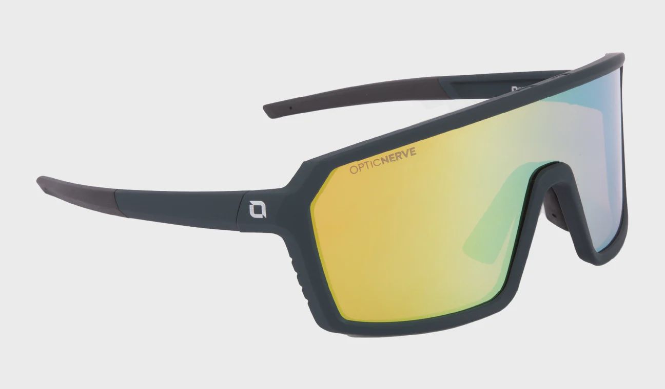 Optic Nerve Fixie Phenom, COLOR: MT BLACK, Lens: SMK GRN MIRROR