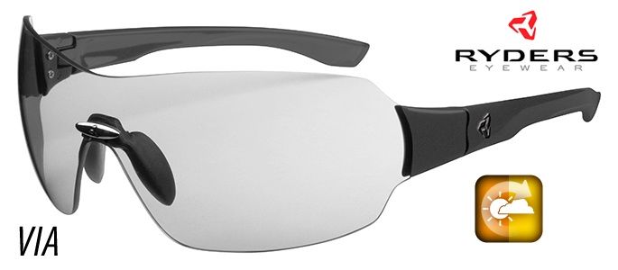 Ryders Via, COLOR: BLACK MATTE, Lens: GREY