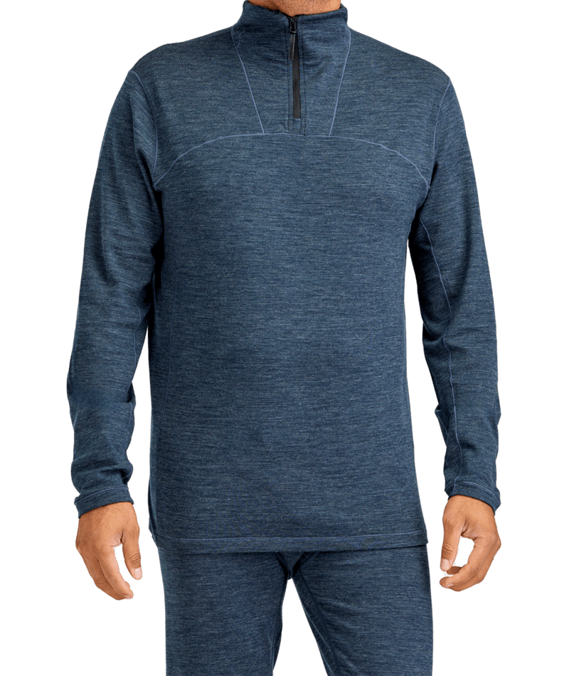 Men&#39;s Merino Flex 3.0 1/4 Zip Top, COLOR: Storm Heather, SIZE: M