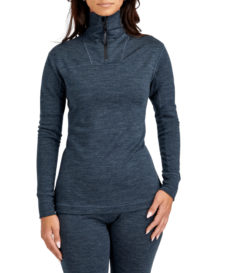 Women&#39;s Merino Flex 3.0 1/4 Zip Top, COLOR: Storm Heather, SIZE: S