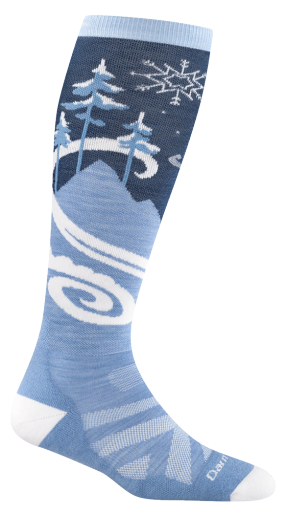 Darn Tough Women&#39;s Swirlwind OTC Lightweight Ski Sock, COLOR: Midnight, SIZE: M