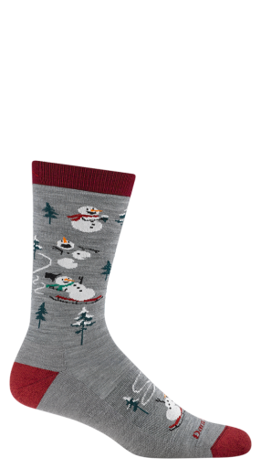 Darn Tough Sled Head Light Cushion Crew Sock, COLOR: Gray, SIZE: L
