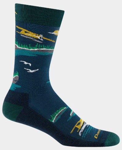 Darn Tough Men&#39;s Float Boat Lightweight Crew Sock, COLOR: MIDNIGHT, SIZE: L