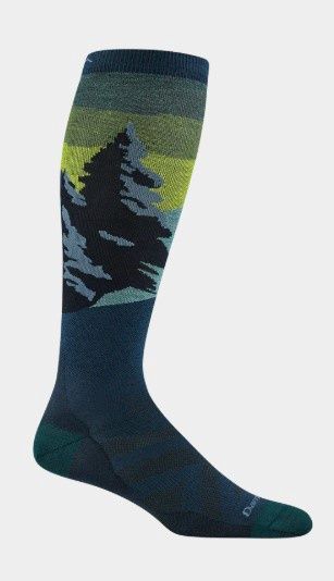 Darn Tough Men&#39;s Solstice Lightweight OTC Ski Sock, COLOR: MIDNIGHT, SIZE: L