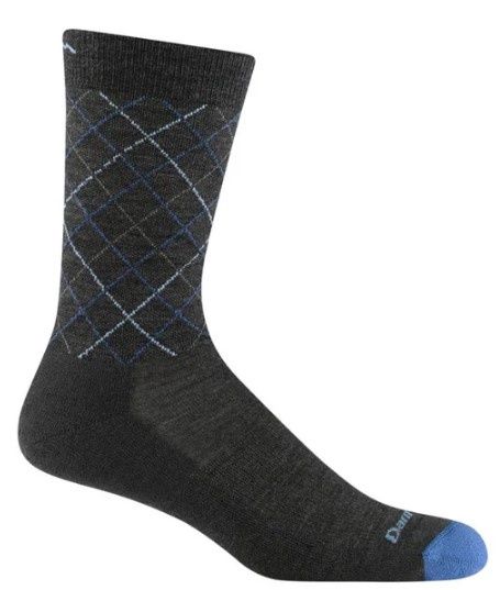 Darn Tough Men&#39;s Prep Step Lightweight Crew Sock, COLOR: CHARCOAL, SIZE: L