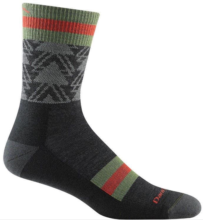 Darn Tough Men&#39;s Shelter Micro Crew Lightweight Sock, COLOR: CHARCOAL, SIZE: L