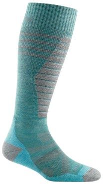 Darn Tough Women&#39;s Edge Midweight Ski Sock, COLOR: AQUA, SIZE: M