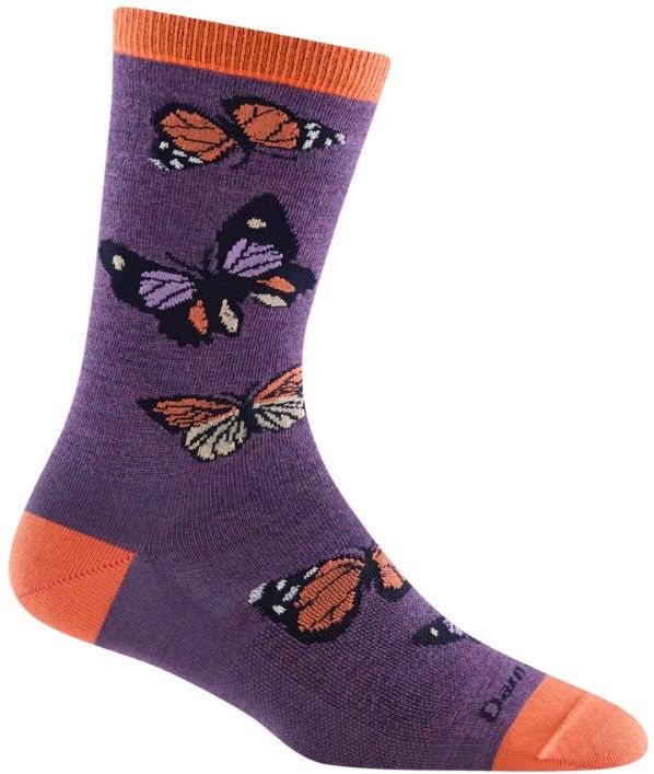 Darn Tough Women&#39;s Flutter Crew Sock, COLOR: PLUM, SIZE: M