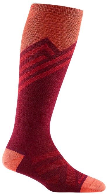 Darn Tough Women&#39;s Peaks RFL Ski Sock, COLOR: BURGUNDY, SIZE: L