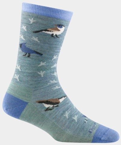 Darn Tough Women&#39;s Twitterpated Lightweight Crew Sock, COLOR: SEAFOAM, SIZE: M
