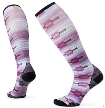 Smartwool Women&#39;s Flirt With Me Zero Cushion Ski Sock, COLOR: PURPLE IRIS, SIZE: M