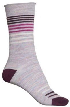 Smartwool Women&#39;s Pressure Free Crew Sock, COLOR: PURPLE ECLIPSE, SIZE: M