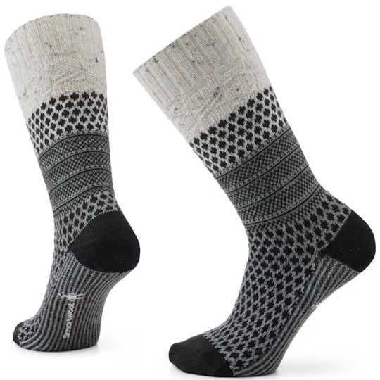 Smartwool Women&#39;s Everyday Cozy Popcorn Crew Sock, COLOR: NATURAL DONEGAL, SIZE: M
