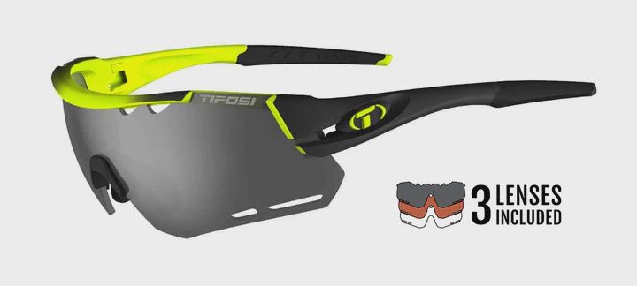 Tifosi Alliant, COLOR: RACE NEON, Lens: SMOKE/AC RED/CLEAR