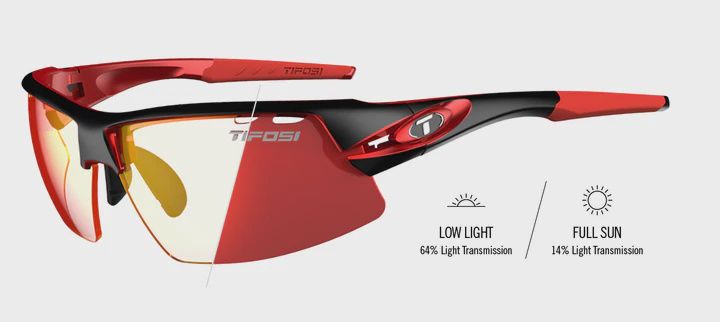 Tifosi Crit, COLOR: MT BLACK, Lens: SMOKE/AC RED/CLEAR