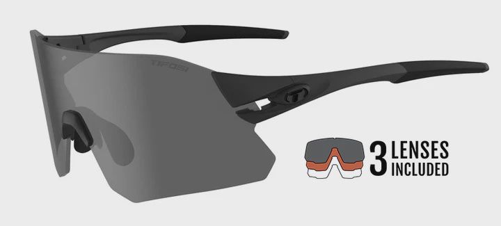 Tifosi Rail, COLOR: BLACKOUT, Lens: SMOKE/AC RED/CLEAR