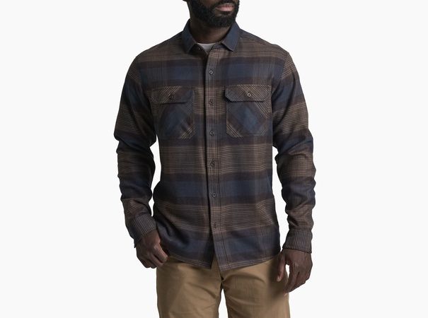 Men&#39;s Rydr Flannel LS, COLOR: Dark Roast, SIZE: M