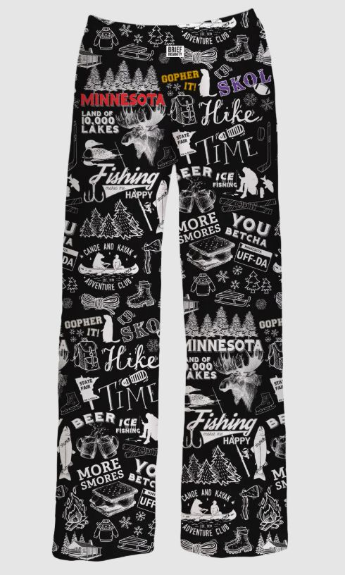 Brief Insanity Lounge Pants, COLOR: Minnesota Chalkboard, SIZE: SM