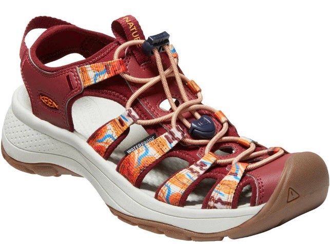Keen Women&#39;s Astoria West Sandal, COLOR: ORANGE WAVE/RED, SIZE: 9