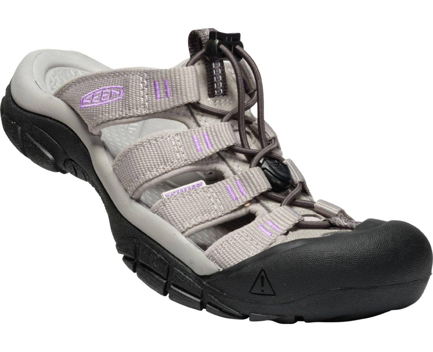 Keen Women&#39;s Newport Slide, COLOR: DRIZZLE/ENGLISH LAVENDER, SIZE: 10