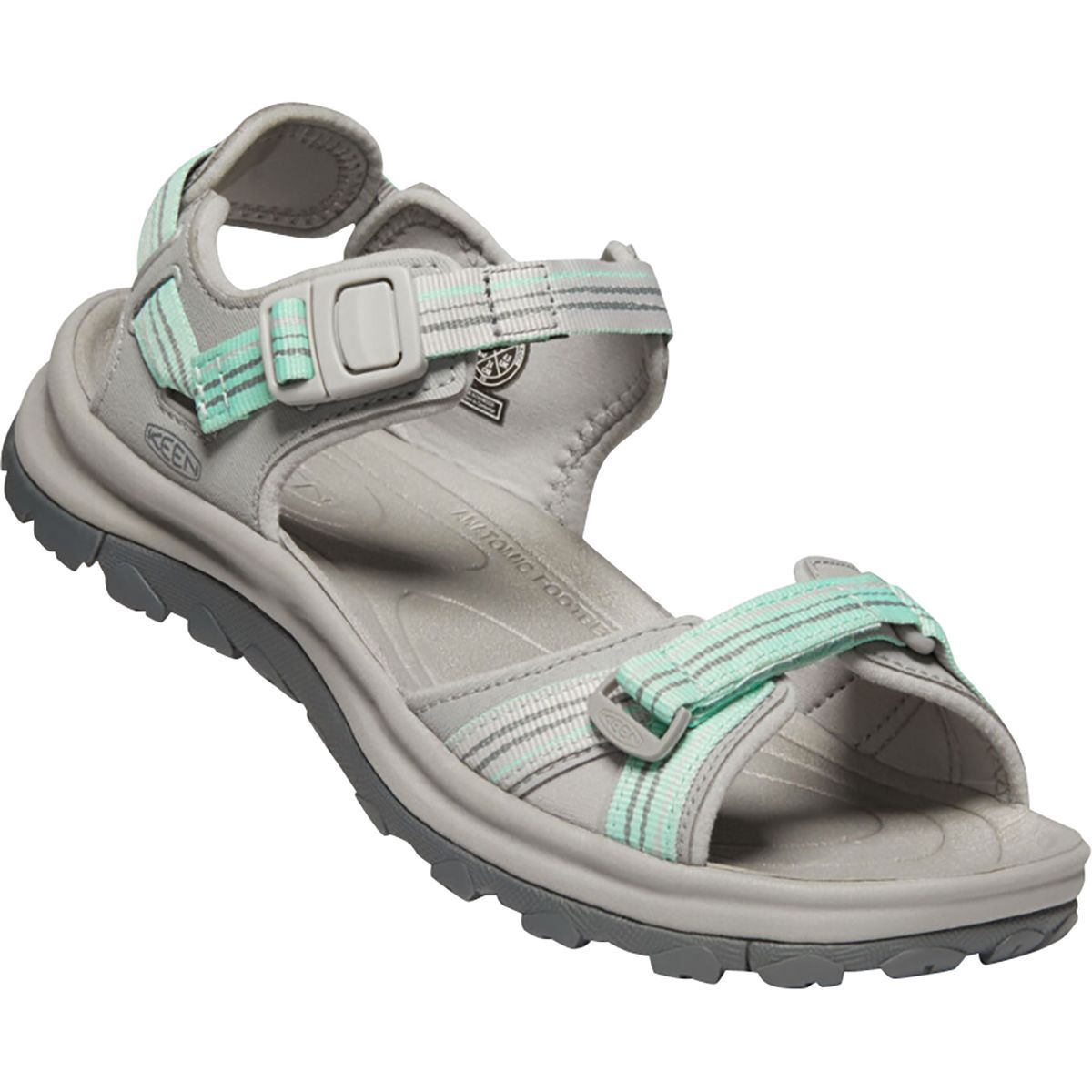 Keen Women&#39;s Terradora II Open Toe Sandal, COLOR: LIGHT GRAY/OCEAN WAVE, SIZE: 6