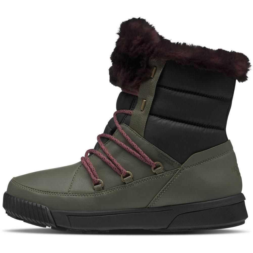 The North Face Women&#39;s Sierra Luxe Boot, COLOR: NEW TAUPE GREEN/WILD GINGER, SIZE: 6.5
