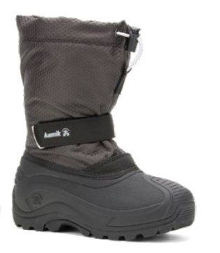 Kamik Youth Finley 2 Boot, COLOR: BLACK/CHARCOAL, SIZE: 6