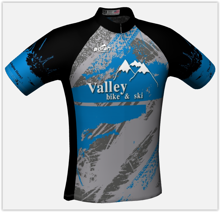 VALLEY TEAM JERSEY MTB W, COLOR: BLK/BLU, SIZE: XS
