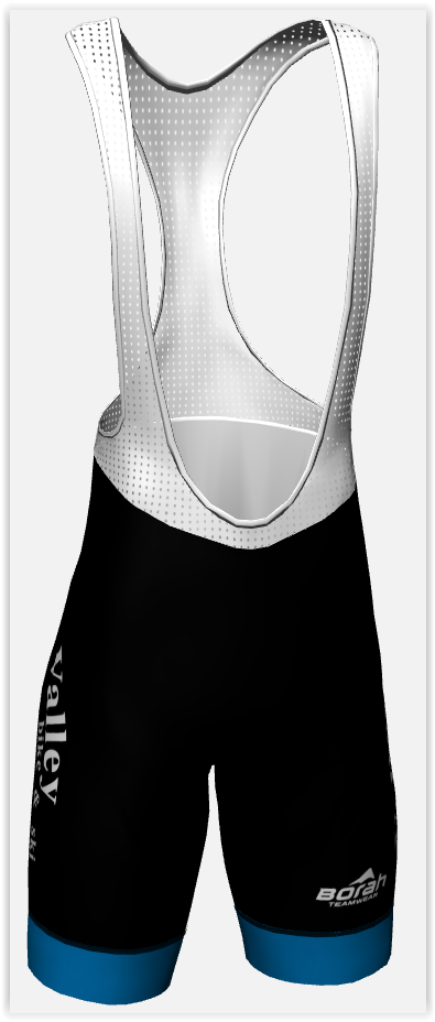 VALLEY TEAM BIB, COLOR: BLK/BLU/WHT, SIZE: S