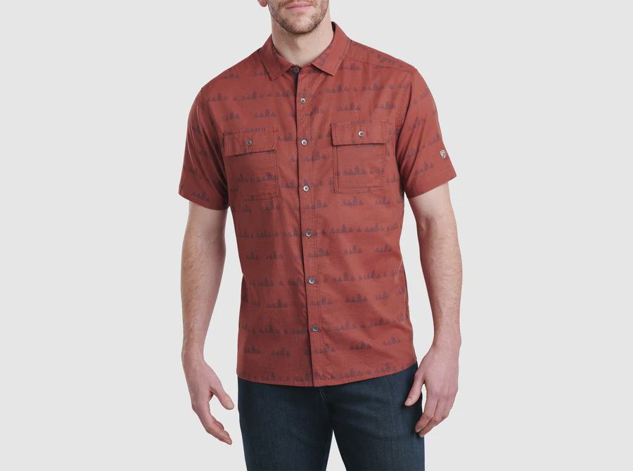 Men's Thrive SS Shirt, COLOR: SUNDRIED TOMATO, SIZE: L