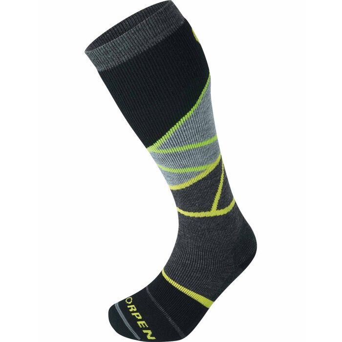 Lorpen Men's Eco Mid Cushion Ski Sock, COLOR: BLACK, SIZE: M