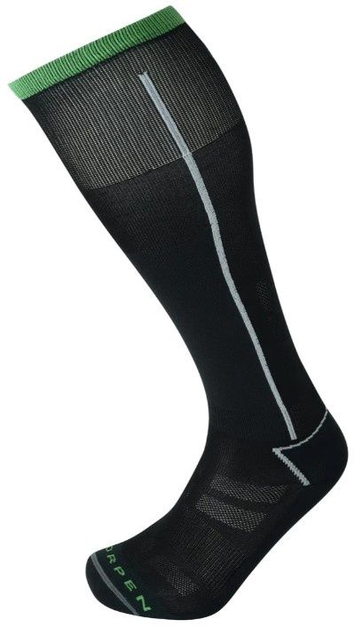 Lorpen Precision Ultralight Eco Snow Sock, COLOR: BLACK/GREY, SIZE: S