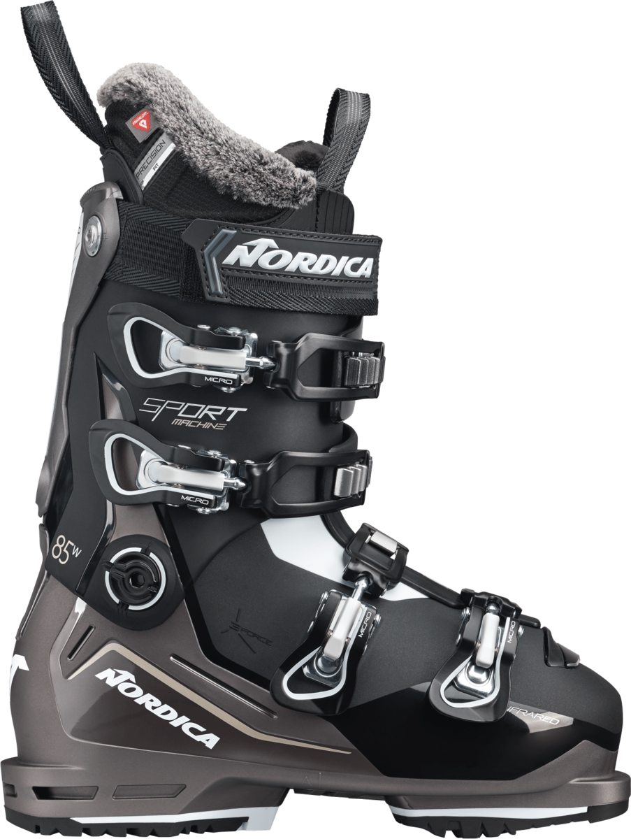 Nordica Women's Sportmachine 3 85 Boot, COLOR: BLK/BRZ/WHT, SIZE: 23.5