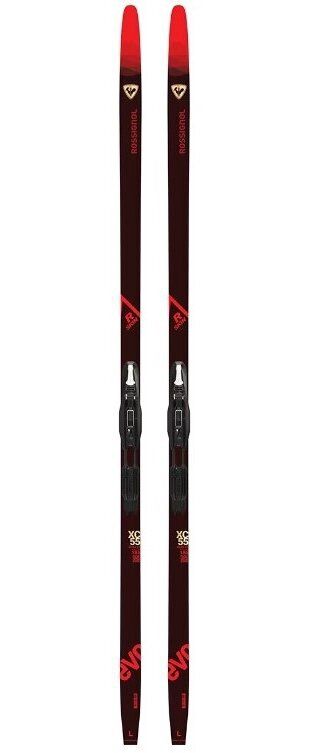 Rossignol Evo XC55 R-Skin Ski, Binding: Control Step-In, COLOR: BLK/RED, SIZE: 165