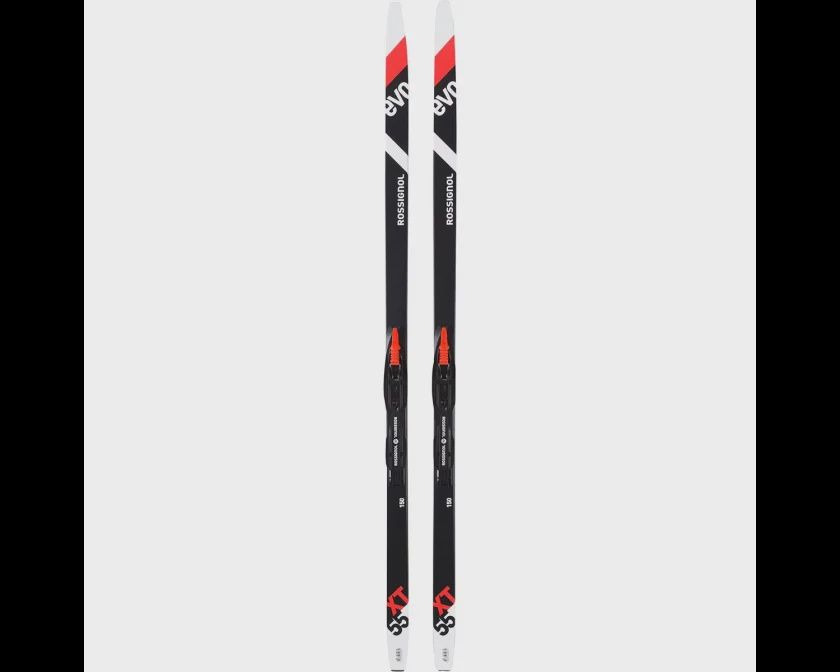 Rossignol Youth Evo XT55 Ski 2021, Binding: Step-In Jr, COLOR: BLK/RED, SIZE: 110