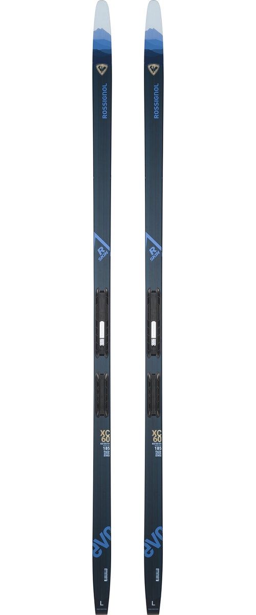 Rossignol Evo XC60 R-Skin Ski, Binding: Control Step-In, COLOR: BLK/BLU, SIZE: 165