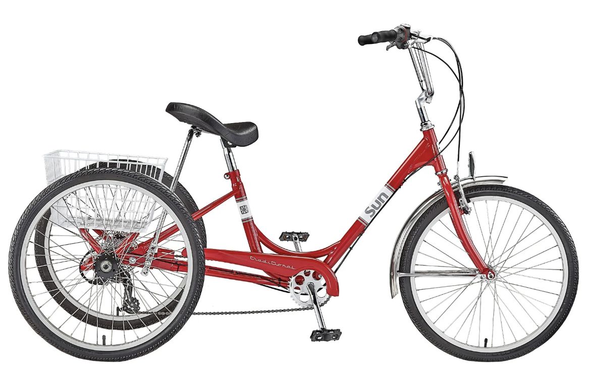 Sun Trike 7spd, COLOR: RED, SIZE: 24"