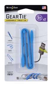 Nite Ize Gear Tie Cordable, COLOR: BLUE, SIZE: 6"