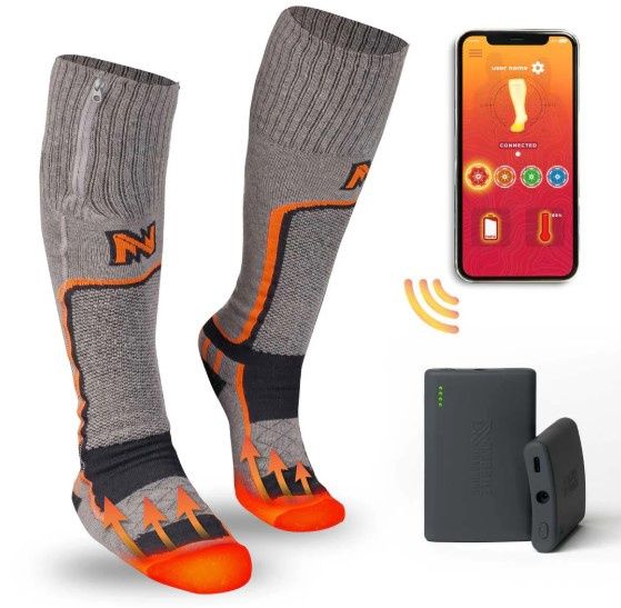 Mobile Warming Pro Merino Heated Socks, COLOR: Dk. Grey, SIZE: M