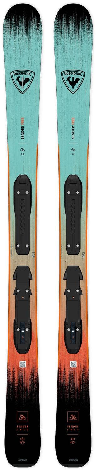 Rossignol Youth Sender Jr + Kid 4 GW Binding, Binding: Kid-X 4 GW Black, COLOR: Teal, SIZE: 116