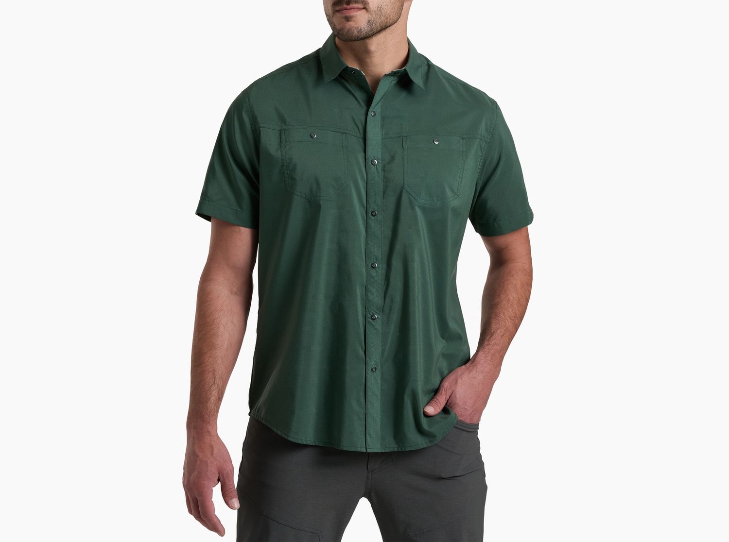 Men's Stealth SS Shirt, Colour: smoked pine, SIZE: M