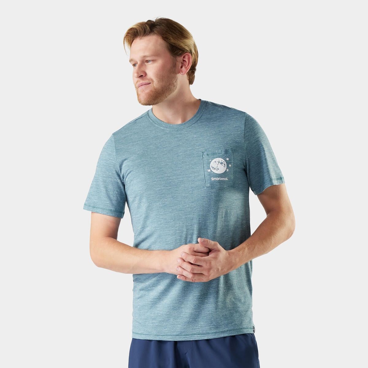 Men's Merino Hemp Blend Peak Pints SS Tee, COLOR: Dusty Teal, SIZE: M