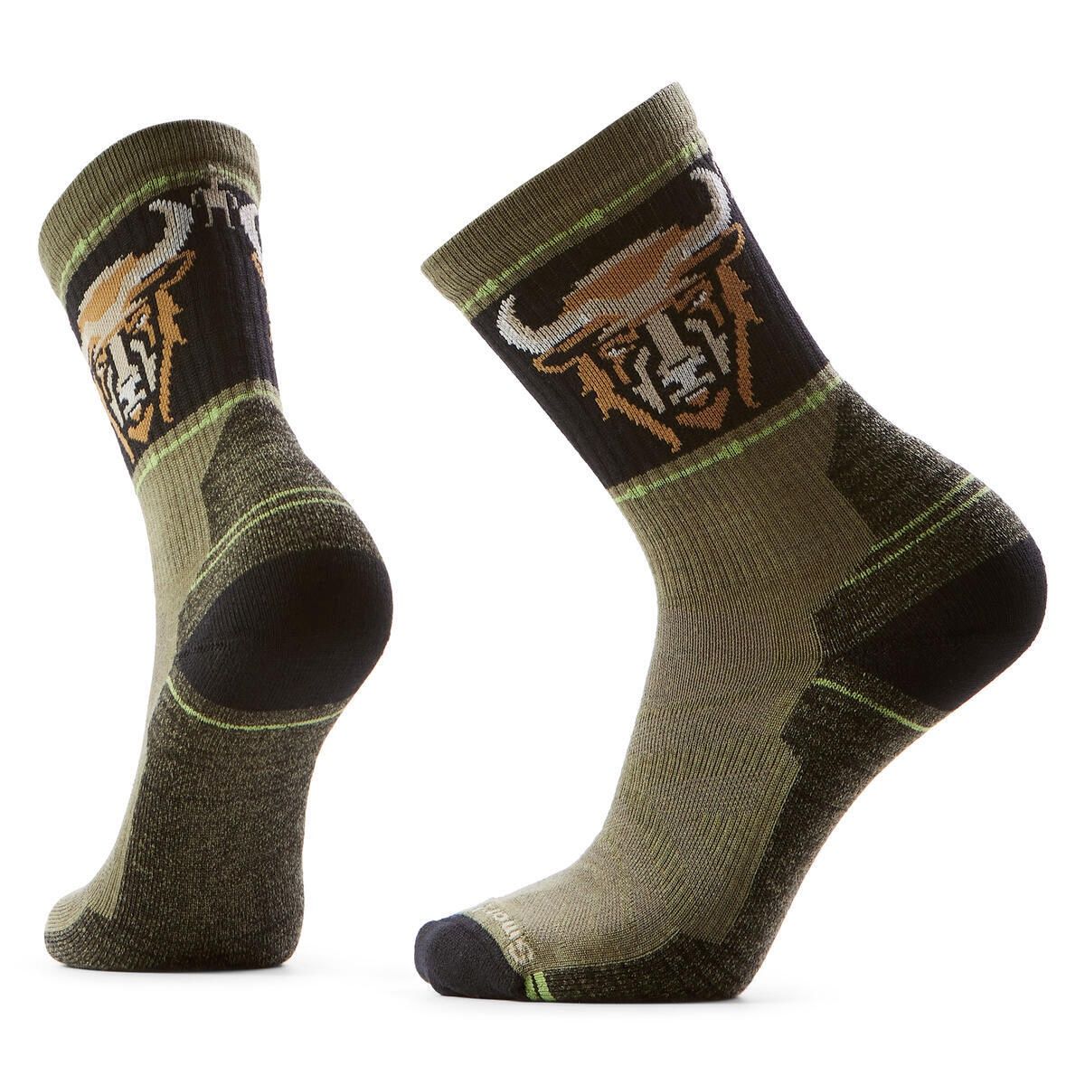 Smartwool Hike Light Cushion Bison Crew Sock, COLOR: Winter Moss, SIZE: L
