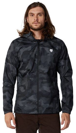 Men's Fox Head Camo Windbreaker, COLOR: Black Camo, SIZE: M