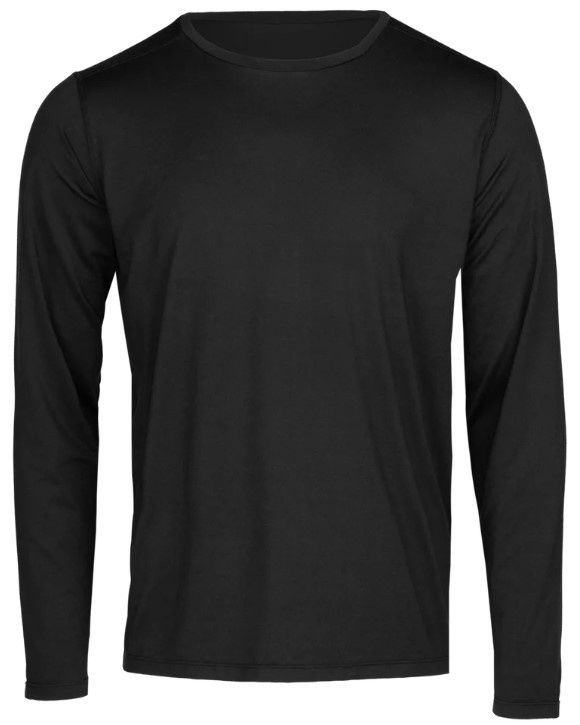 Polarmax Men's Active Stretch Baselayer Crew, COLOR: Black, SIZE: S