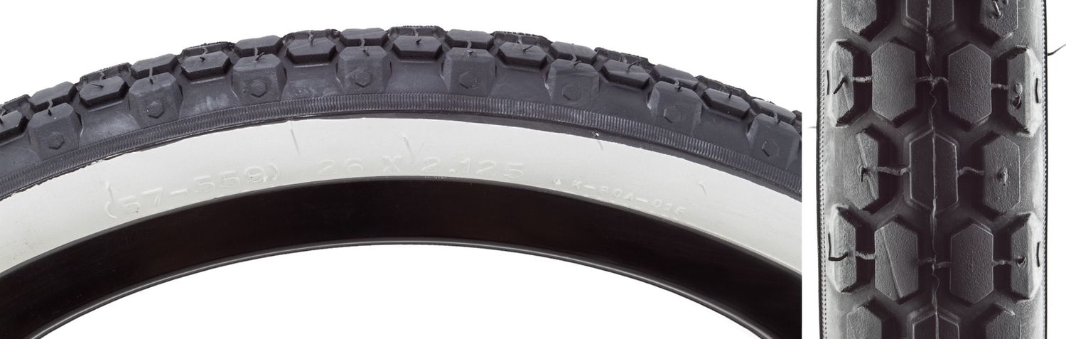 TIRE 26x2.125 SUNLT BK/WH CRUISER K80 WIRE